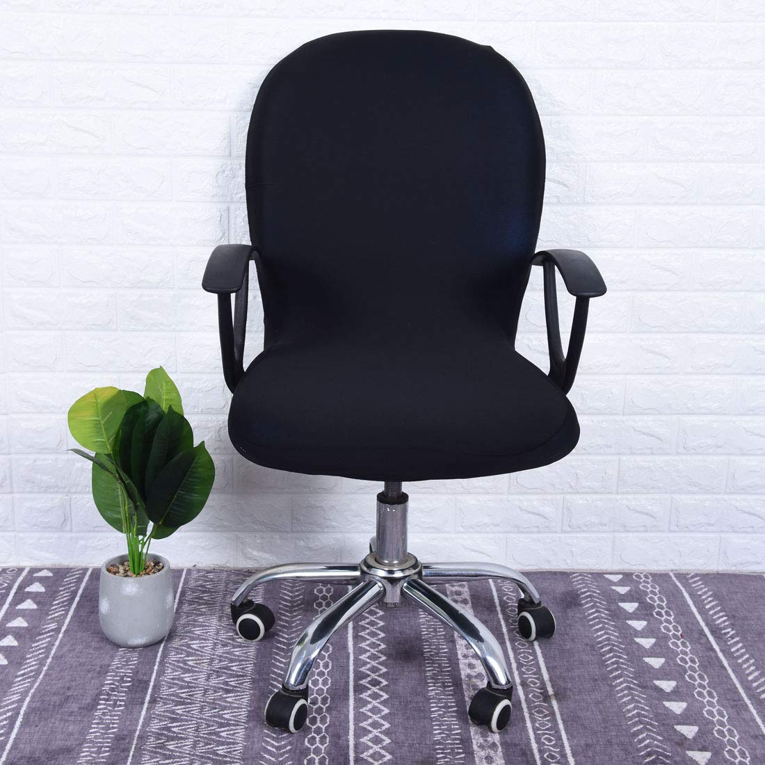 Stretchable Swivel Chair Cover for Office & Home - Levoberg Rotating Armchair Slipcover