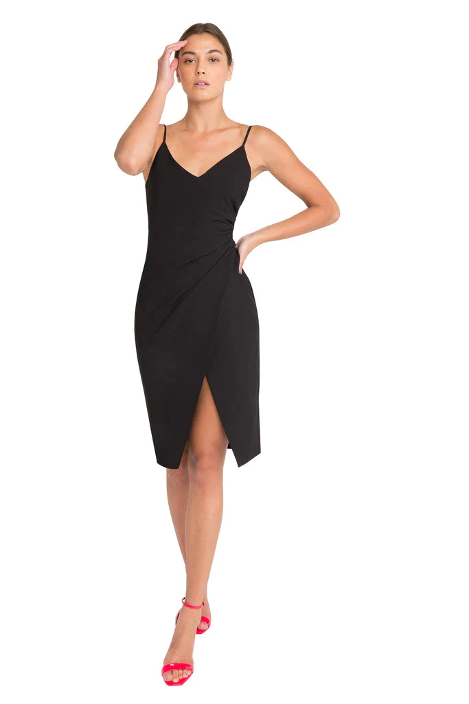 Bowery Sheath Dress - Elegant Black Bodycon Dress for Women | Perfect for Office, Cocktail Parties & Evening Events