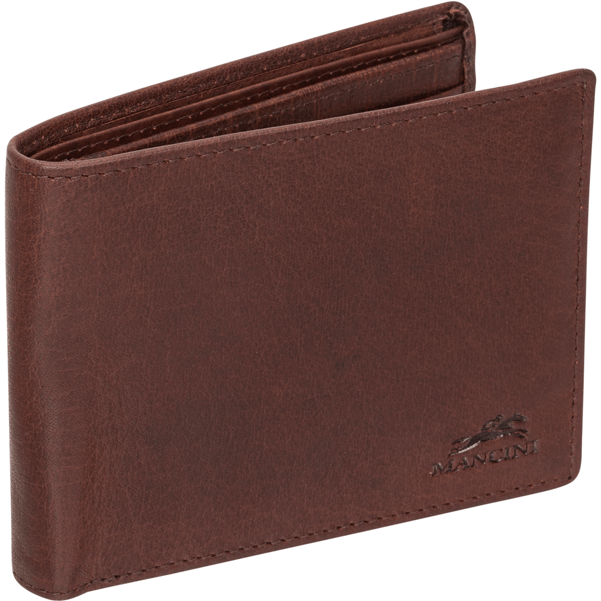 Mancini BUFFALO RFID Blocking Leather Wallet for Men - Slim Bifold Credit Card Holder with Money Clip - Perfect for Travel and Everyday Use