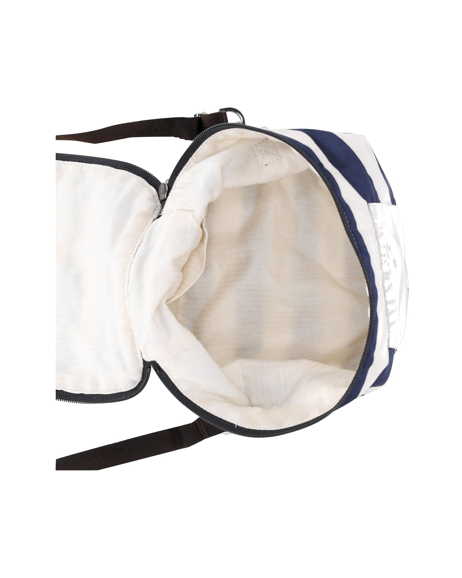 Max Mara Striped White Polyamide Shoulder Bag - Stylish & Durable for Work, Travel & Everyday Use