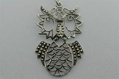 Owl Pendant Necklace for Women - 80cm Silver Chain, Boho Owl Jewelry Gift for Her - Perfect for Casual Wear, Layering & Special Occasions