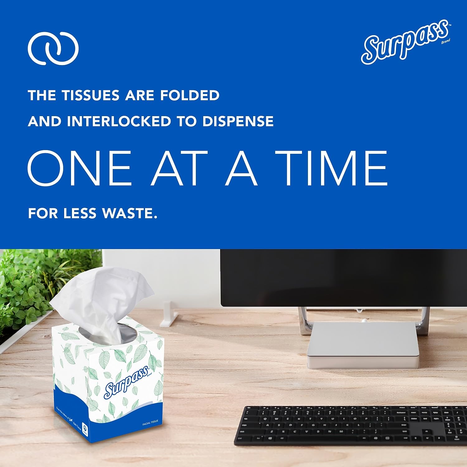 Premium 2-Ply Facial Tissues in Pop-Up Box - 110 Count | Soft & Strong for Everyday Use at Home, Office & Travel