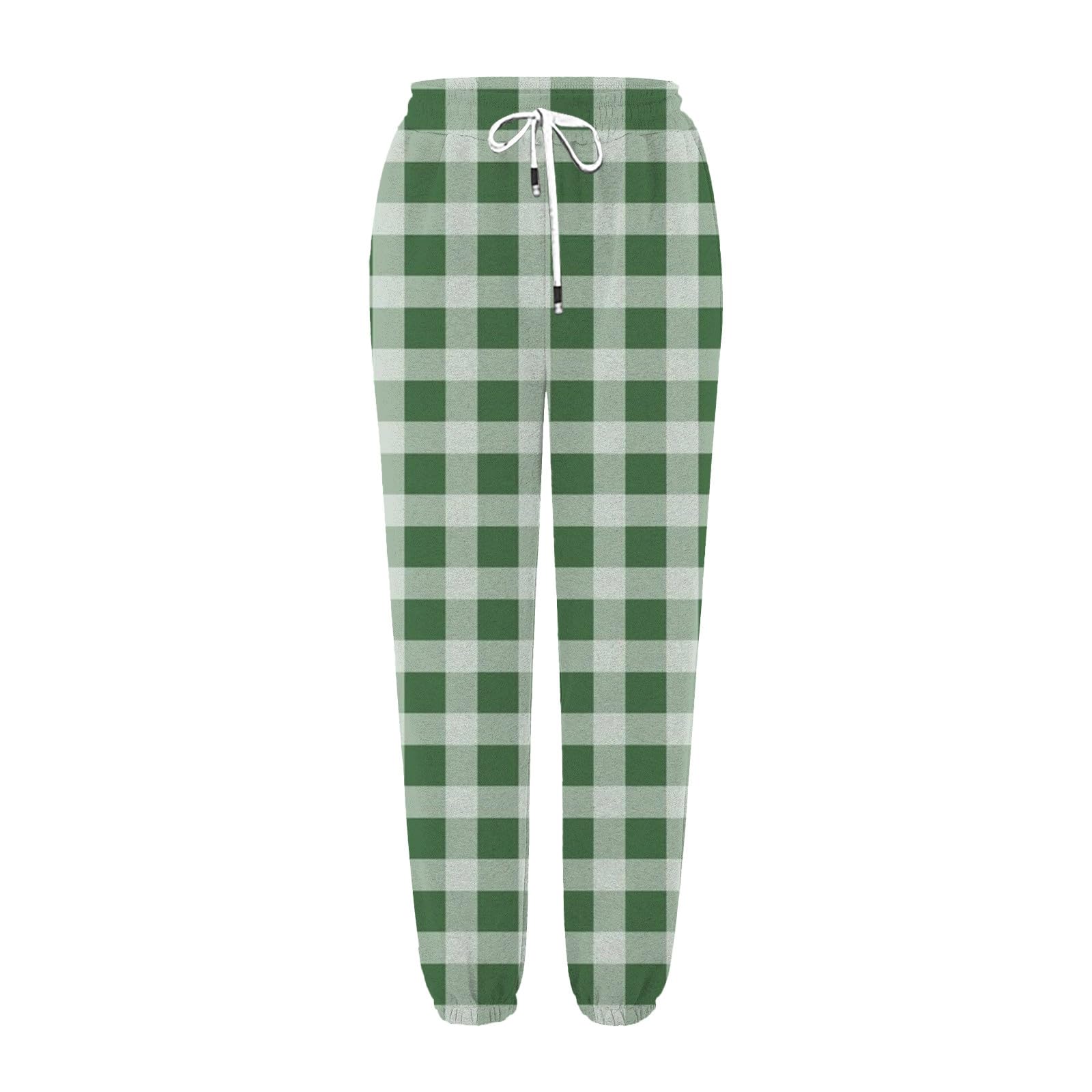 Trendy Checkered Women's Baggy Pants - Plus Size Lounge Sweatpants for Casual & Active Wear
