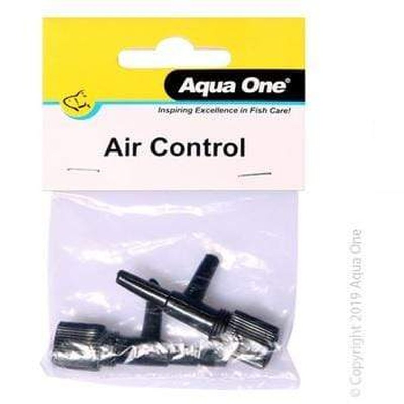 Aqua One Airline Control Valve 2 Pack - Adjustable Air Flow Regulator for Aquariums & Fish Tanks - Perfect for Air Pumps, Bubble Walls & Hydroponics Systems