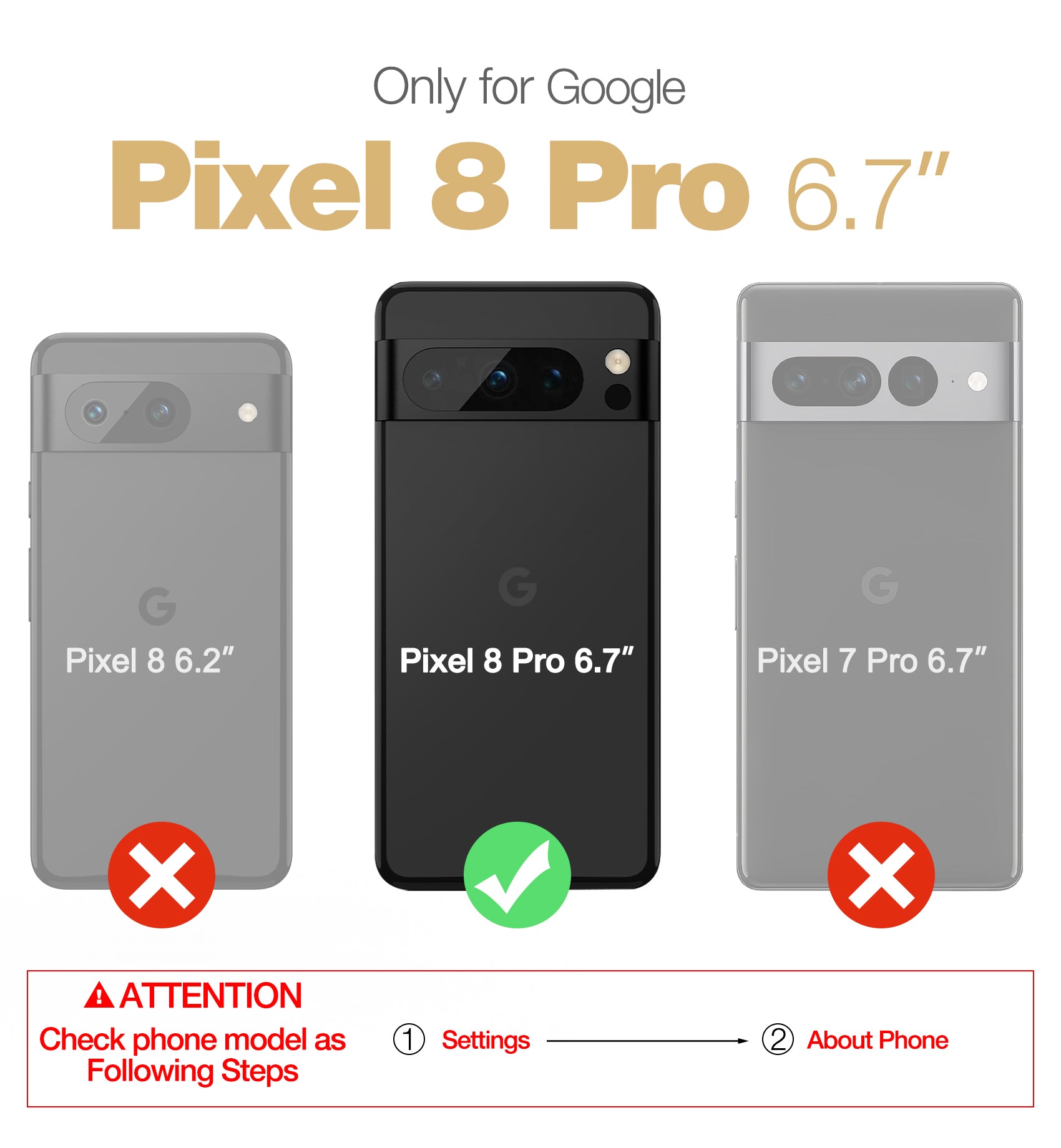 Dexnor Rugged Case for Google Pixel 8 Pro with 2 Pack Screen Protectors, Heavy Duty Shockproof Bumper Cover with Kickstand - Perfect for Outdoor Activities, Work, and Daily Protection