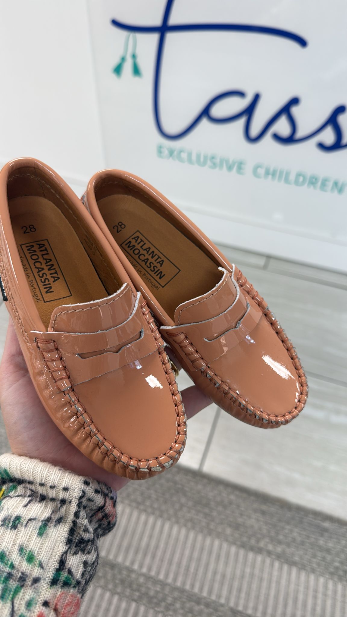 Premium Atlanta Moccasin Peach Patent Penny Loafers - Comfortable & Stylish Slip-On Shoes for Women - Perfect for Work, Casual Outings & Travel