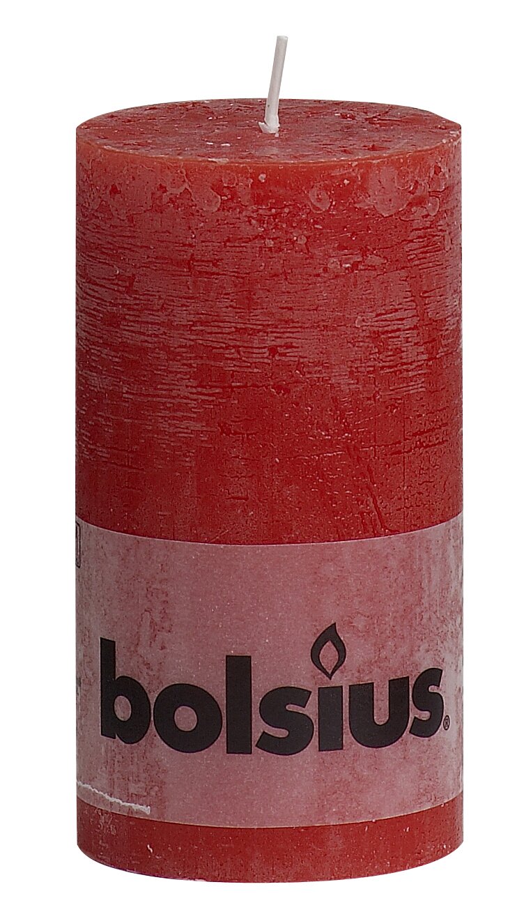 Rustic Paraffin Wax Pillar Candle - 10