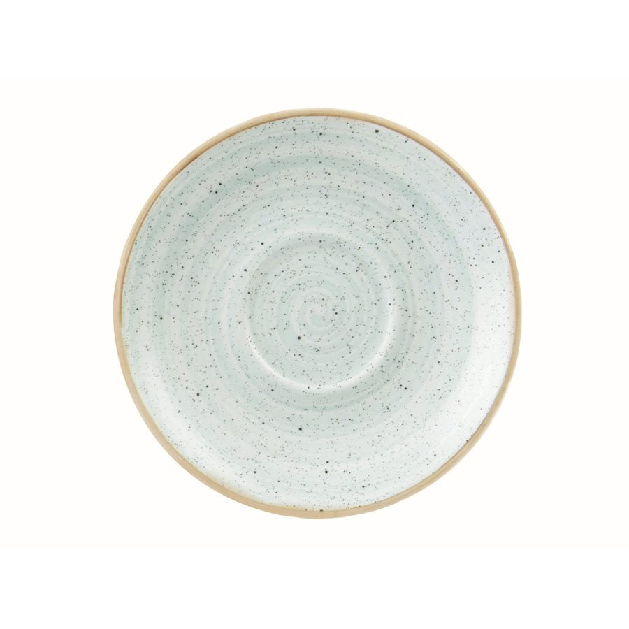 Churchill Stonecast 6.25 Inch Porcelain Saucer - Duck Egg Blue (Set of 12) - Elegant Dinnerware for Restaurants, Cafes, and Home Dining