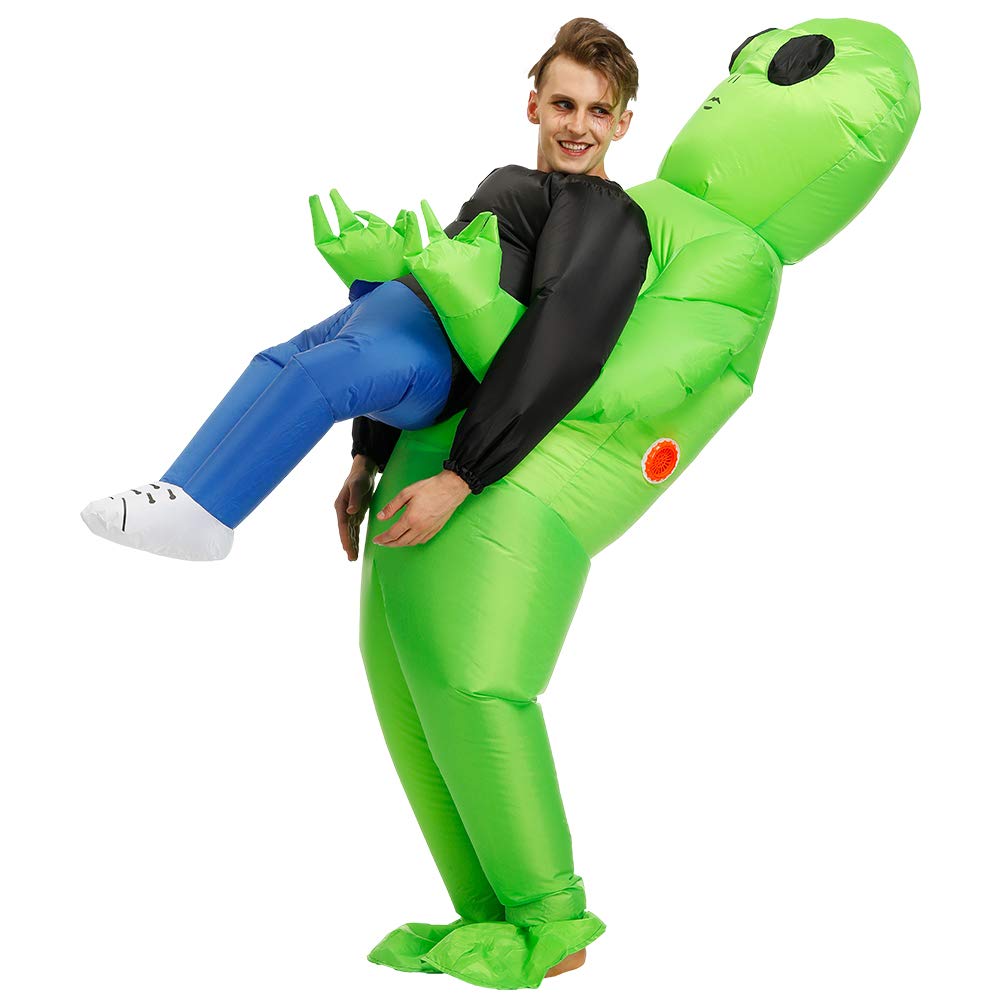 Deceny CB Halloween Inflatable Alien Costume - Fun Blow-Up Cosplay Outfit for Adults, Party Masquerade & Comic Con Events