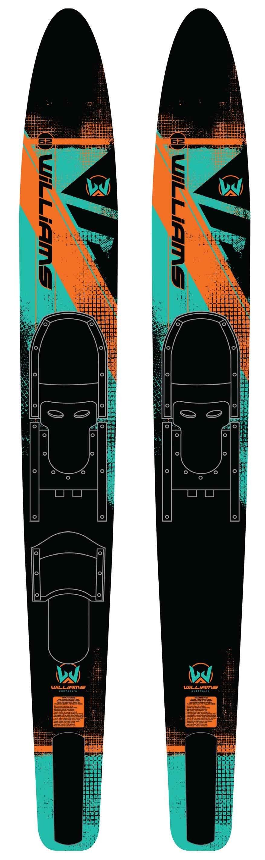 Williams Shaped 62 Youth Combo Skis - Perfect for Kids' Skiing Adventures, Snow Sports & Mountain Slopes