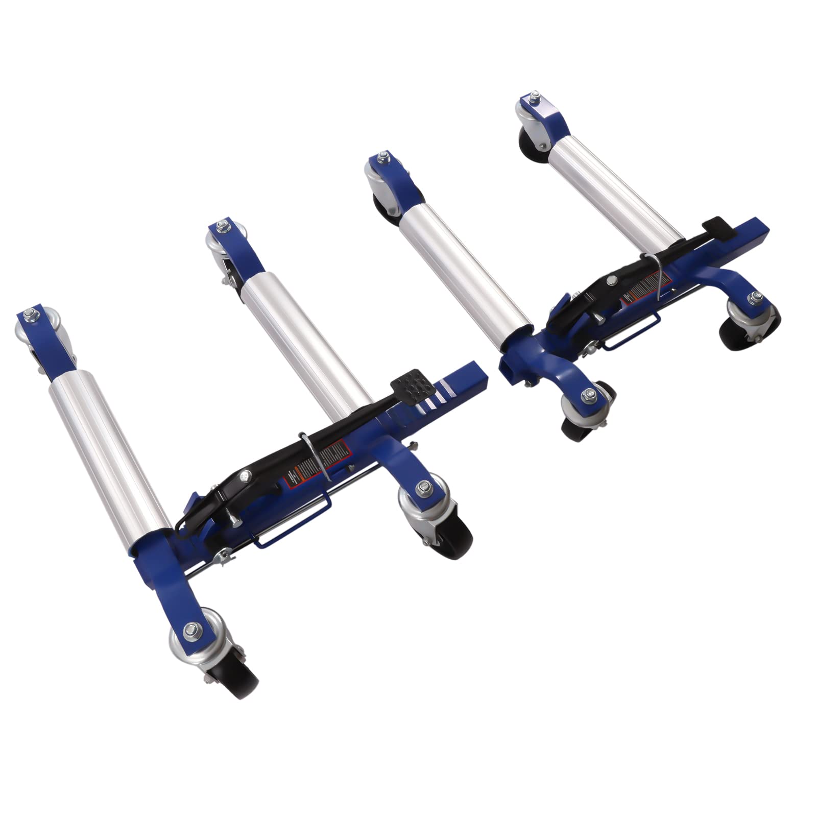 Heavy Duty Car Wheel Dolly Skates - 1300 lbs Capacity Vehicle Positioning Jack with Ratcheting Foot Pedal for Car, Truck, RV & Trailer (Set of 2) - Perfect for Garage Repairs, Tire Changes & Auto Maintenance