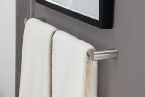 Moen Align 18-Inch Towel Bar in Brushed Nickel - YB0418BN - Bathroom Towel Rack for Modern & Spa-Like Decor