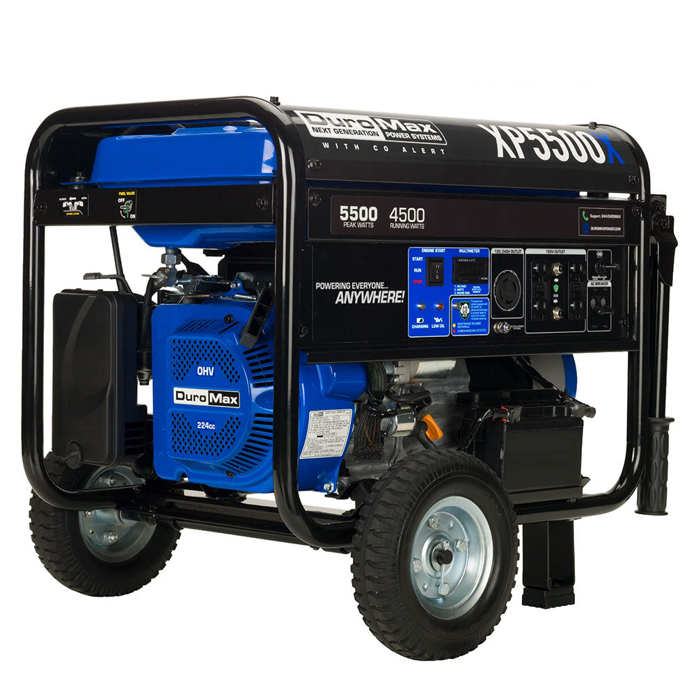 5500W Portable Gasoline Generator with CO Alert - Reliable Backup Power for Home, Camping & Outdoor Emergencies