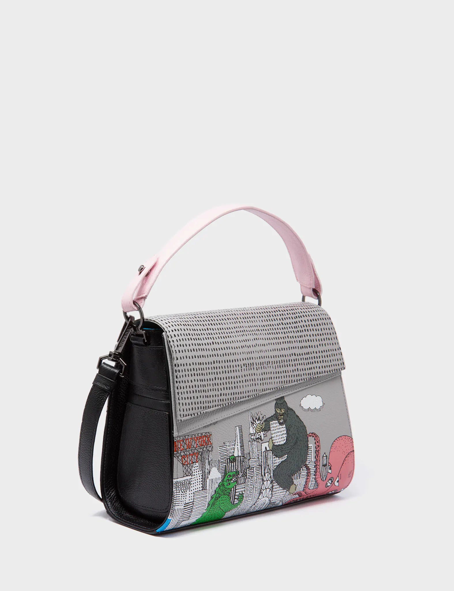 Anastasio Mini Crossbody Handbag for Women - Moonwalk Leather with Hairy Harold Print - Perfect for Daily Use, Travel & Shopping