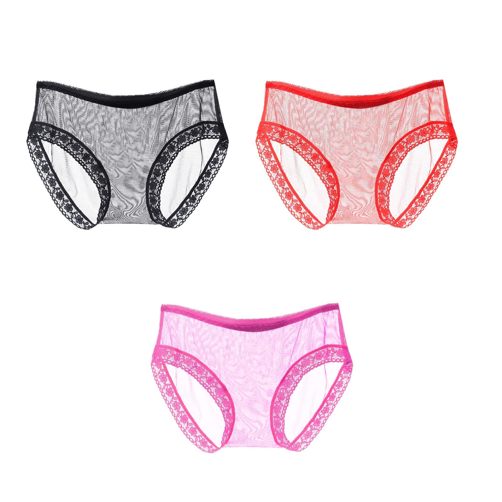Women's Boxer Shorts - 3-Piece Cotton Underwear Set with Lace Waistband | Comfortable & Sexy Panties for Everyday Wear & Romantic Occasions | Perfect for Lingerie Lovers & Love and Lemons Style