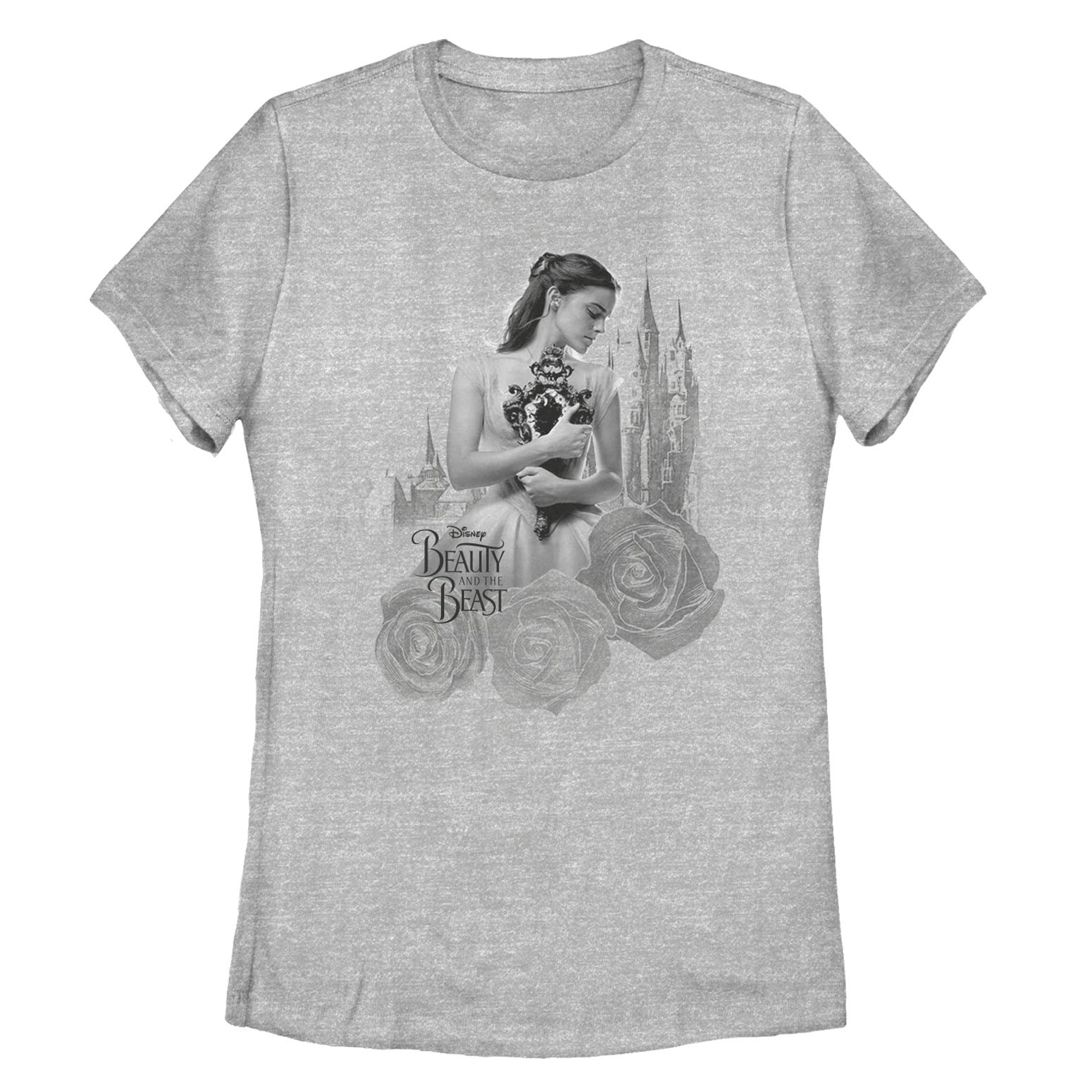 Women's Beauty and The Beast Belle's Mirror T-Shirt - Disney Princess Graphic Tee for Casual Wear & Cosplay