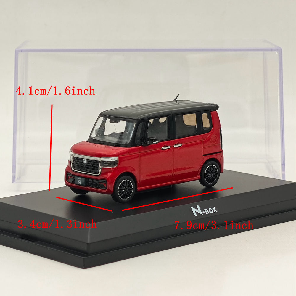 1/43 Scale Honda N BOX Custom Premium Diecast Model Car - Crystal Red Metallic (HJ431006RM) | Hobby Japan Collectible for Display & Gift Giving