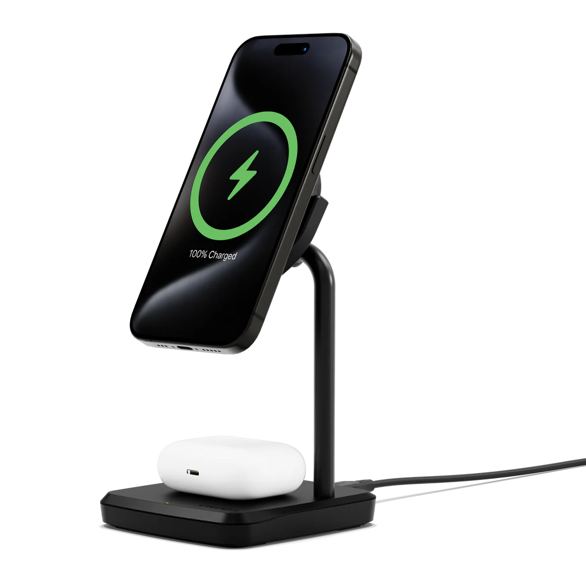 Cygnett MagDesk 2-in-1 Magnetic Wireless Charger Stand for iPhone & Android | Fast Charging Pad for Home, Office & Travel