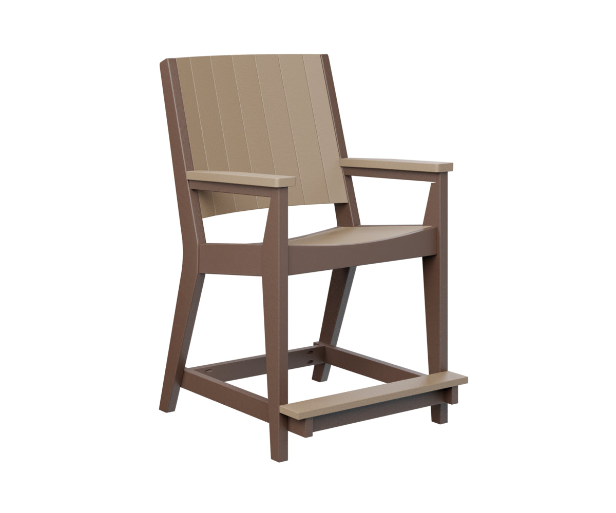 Berlin Gardens Mayhew Chat Counter Chair - Stylish Bar Stool for Kitchen Island, Breakfast Nook & Home Decor - Durable Indoor/Outdoor Use