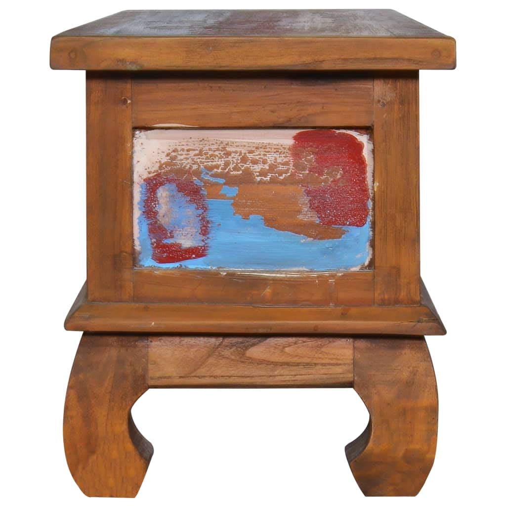 Rustic Reclaimed Teak Wood TV Stand Entertainment Center - 43.3