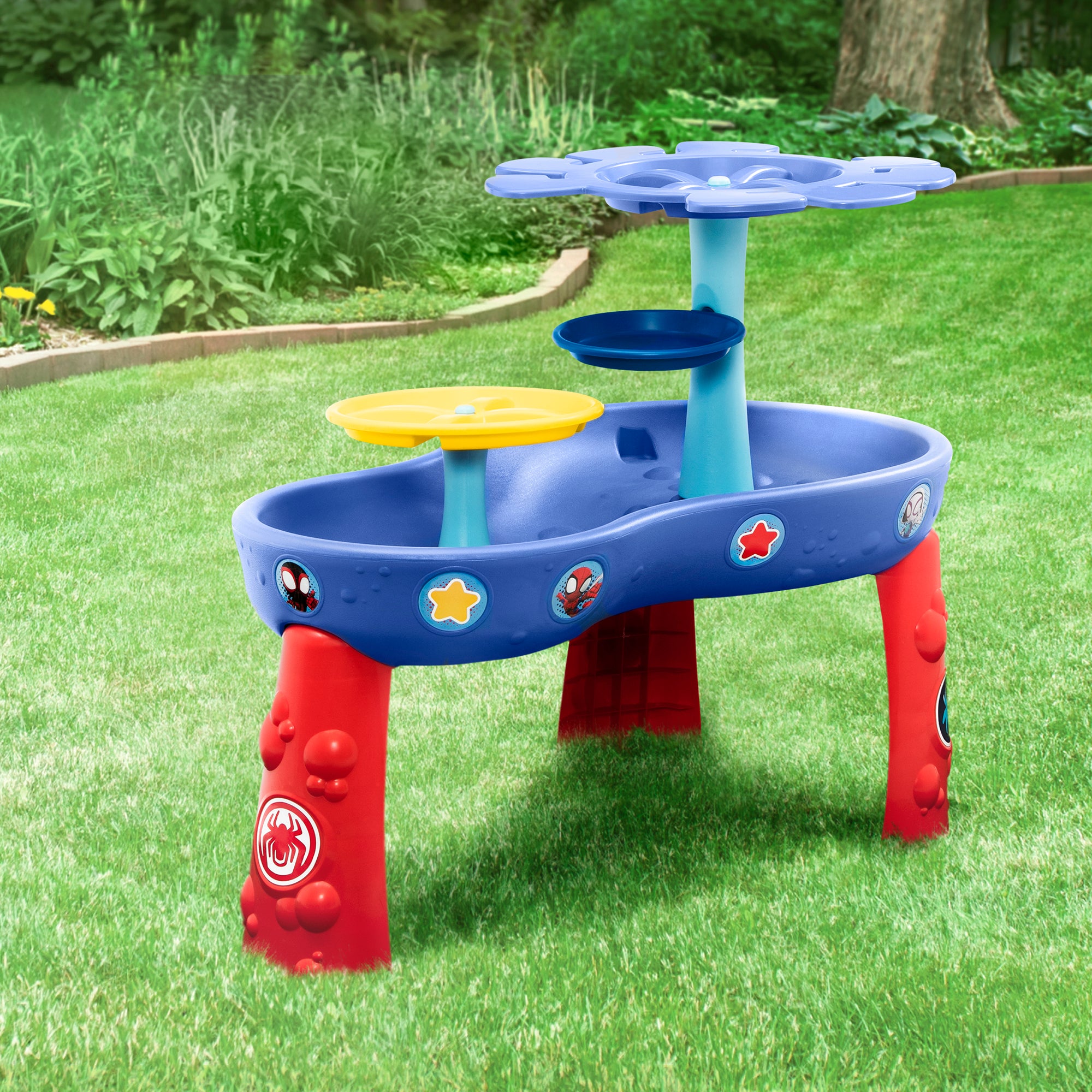 Spidey and His Amazing Friends Water Play Table for Kids - Outdoor Splash & Sensory Activity Toy for Toddlers - Perfect for Backyard, Pool, or Beach Fun