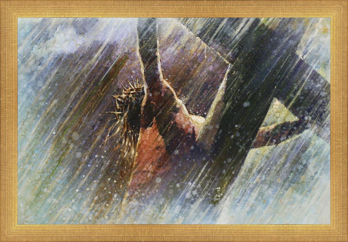 Yongsung Kim Crucifixion Painting - Religious Wall Art for Home & Church Decor - Perfect for Prayer Rooms, Christian Gifts, and Spiritual Spaces