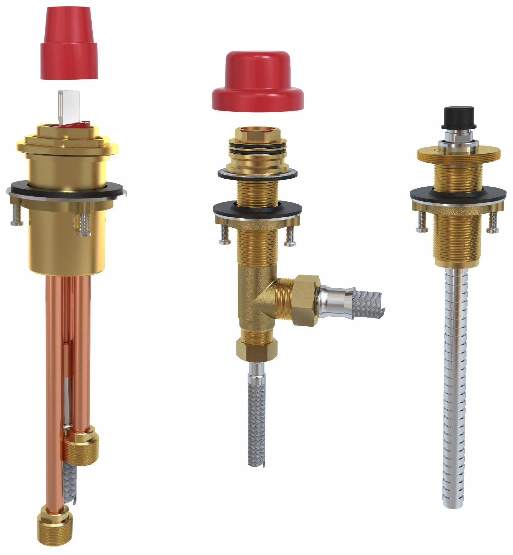 3 Hole Deck Mount Tub Filler Rough in Valve RH66 RIOBEL - Durable Brass Construction for Bathtub Faucet Installation, Perfect for Bathroom Renovation & Luxury Spa Experience