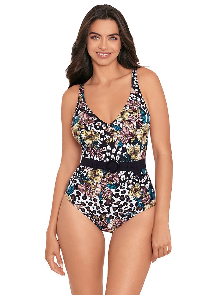 Skinny Dippers Women's One Piece Swimsuit - Soft Cup Adjustable Strap Sexy Bathing Suit for Beach, Pool & Vacation | Lickity Split Design