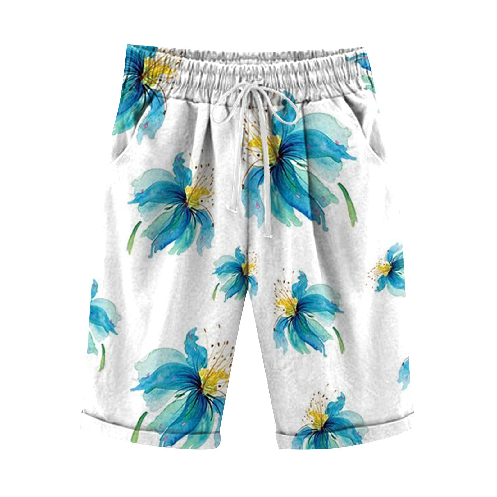 Women's Plus Size Bermuda Jeans Shorts - Casual Cotton Summer Lounge & Walking Shorts for Outdoor Activities