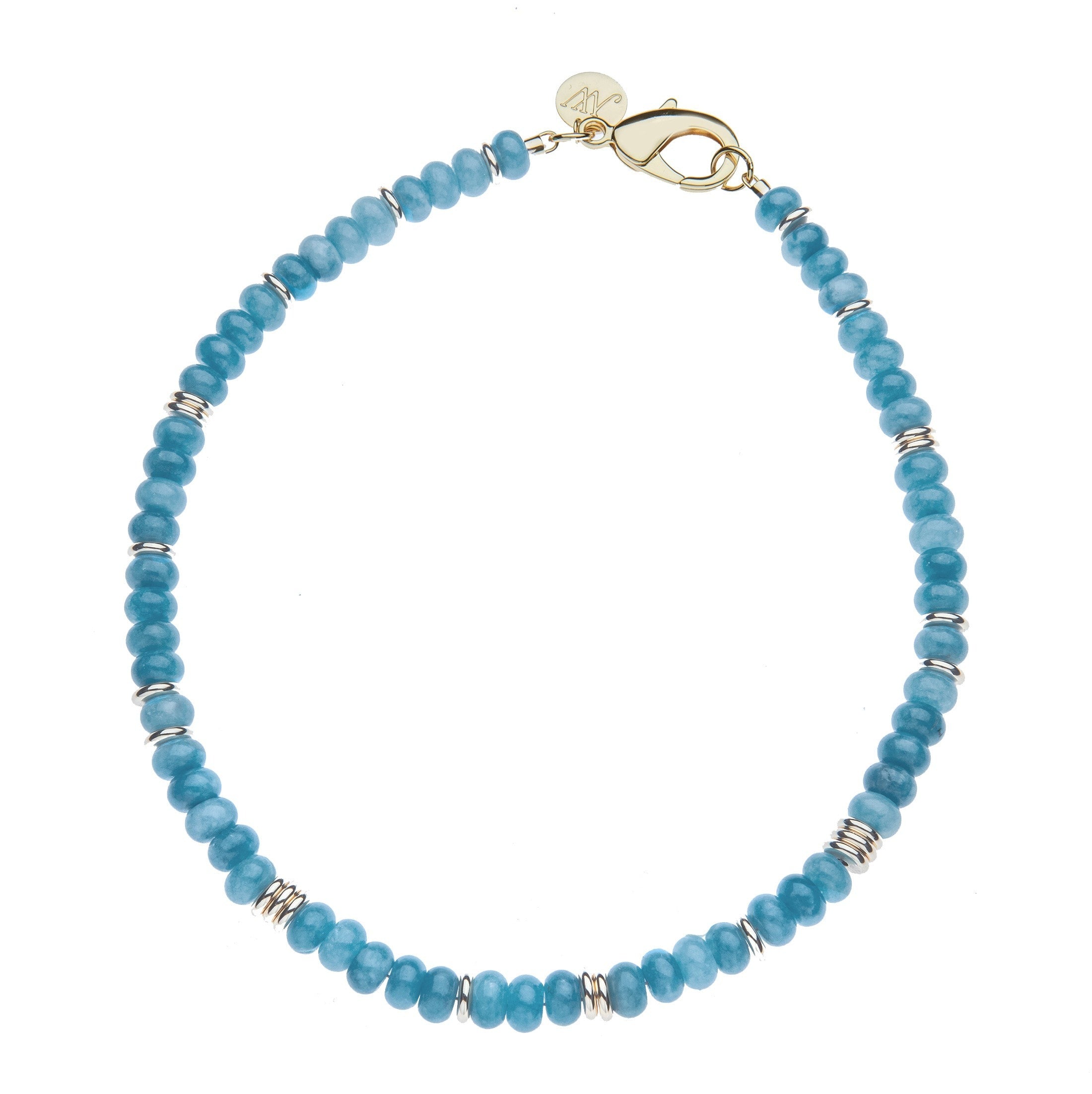 Jane Win Aqua Jade Gumdrop Beaded Necklace - Elegant Handmade Jewelry for Women, Perfect for Weddings, Parties & Everyday Wear