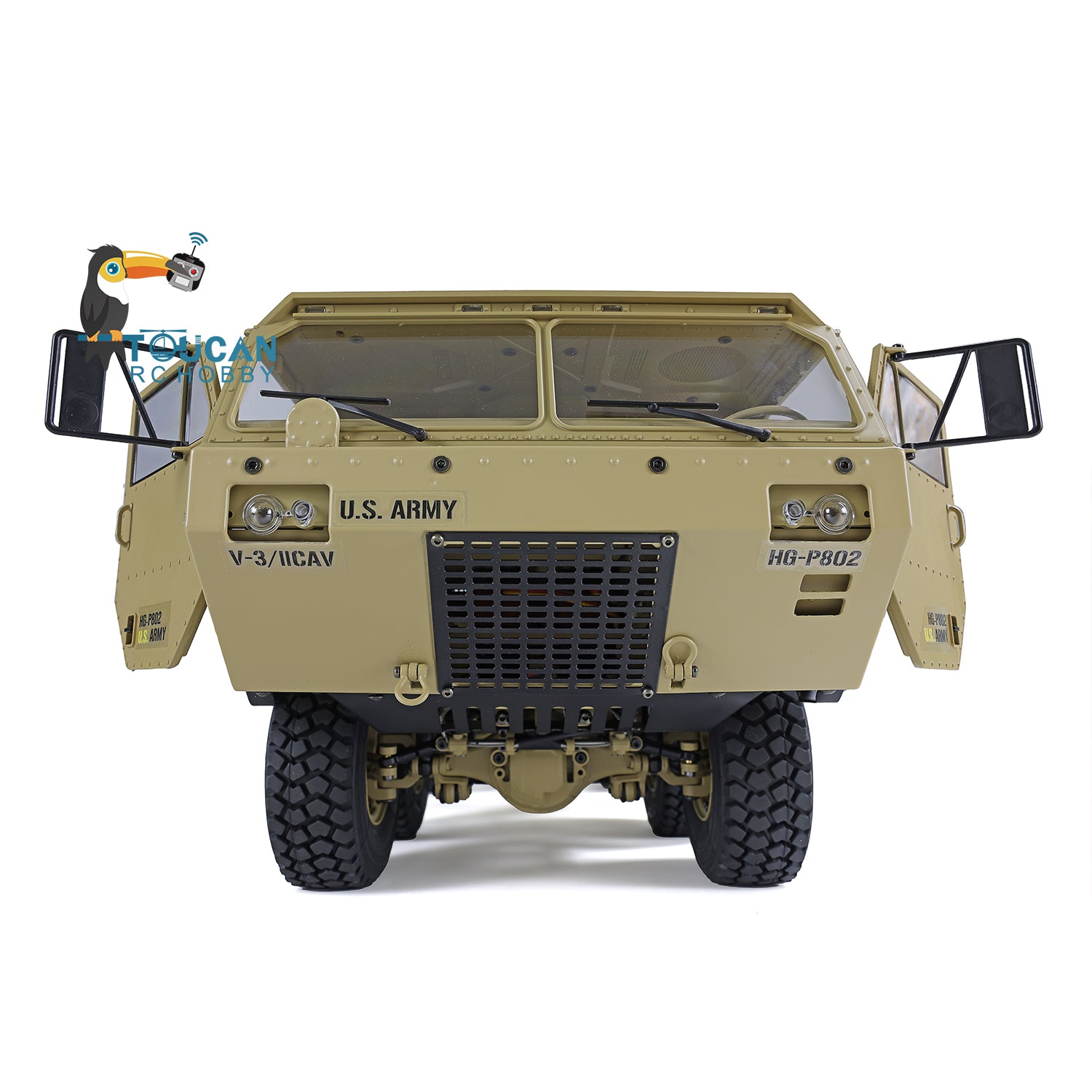 1/12 Scale 8x8 P802 Painted RC Military Truck - Remote Control Toy Car with ESC Motor for Hobbyists & Collectors | Perfect for Off-Road Adventures, Military Displays & Model Car Enthusiasts