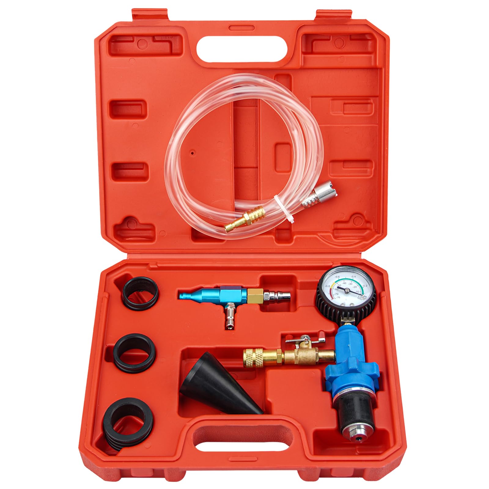 Automotive Cooling System Vacuum Purge & Refill Tool Kit - Radiator Coolant Flusher, Water Tank Pneumatic Vacuum Pump for Antifreeze Change (Ideal for DIY Car Maintenance & Professional Auto Repair Shops)