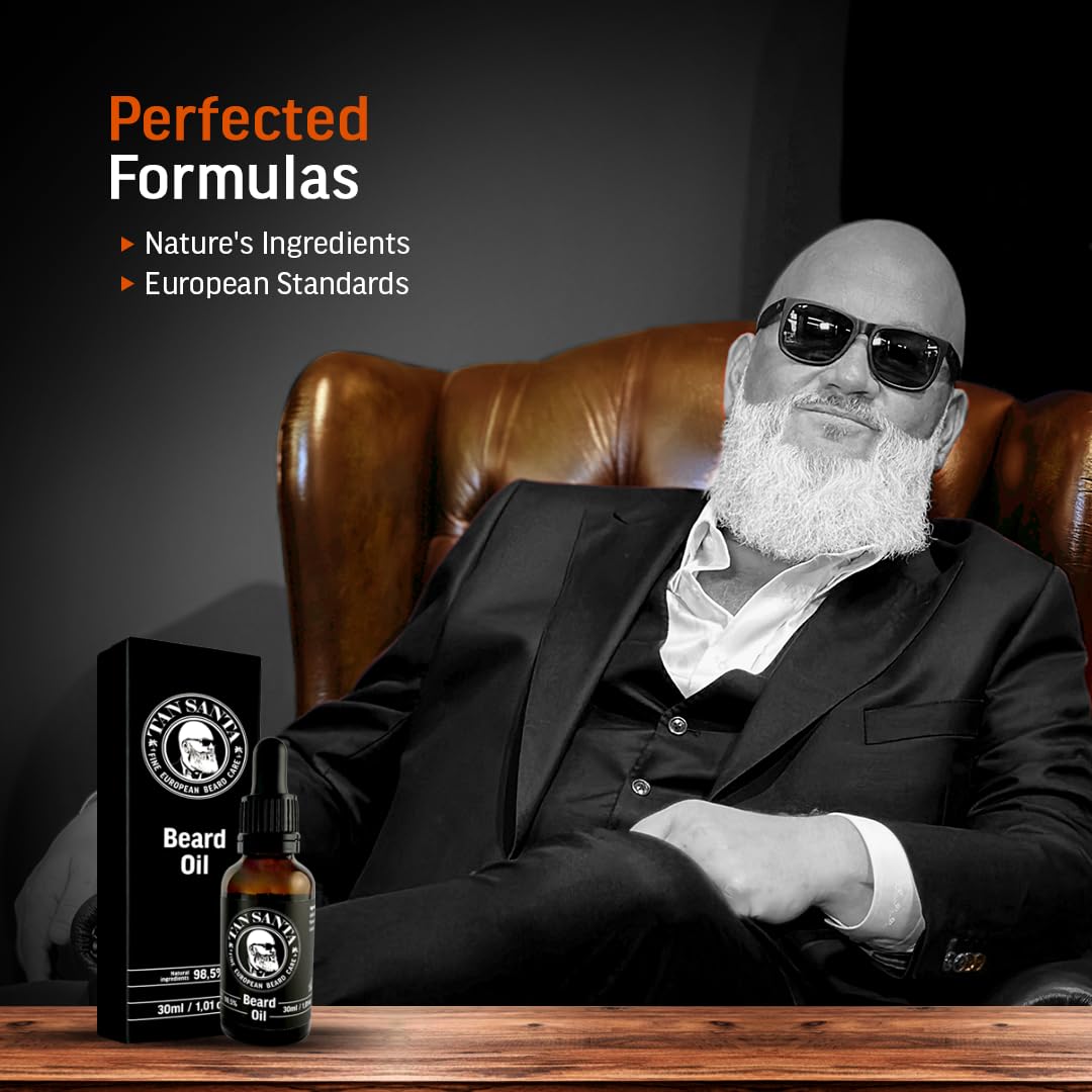 Premium Beard Growth Oil for Men with Argan Oil & Eugenol - Natural Conditioning Beard Oil for Softness & Shine - Perfect for Daily Grooming & Styling Routine
