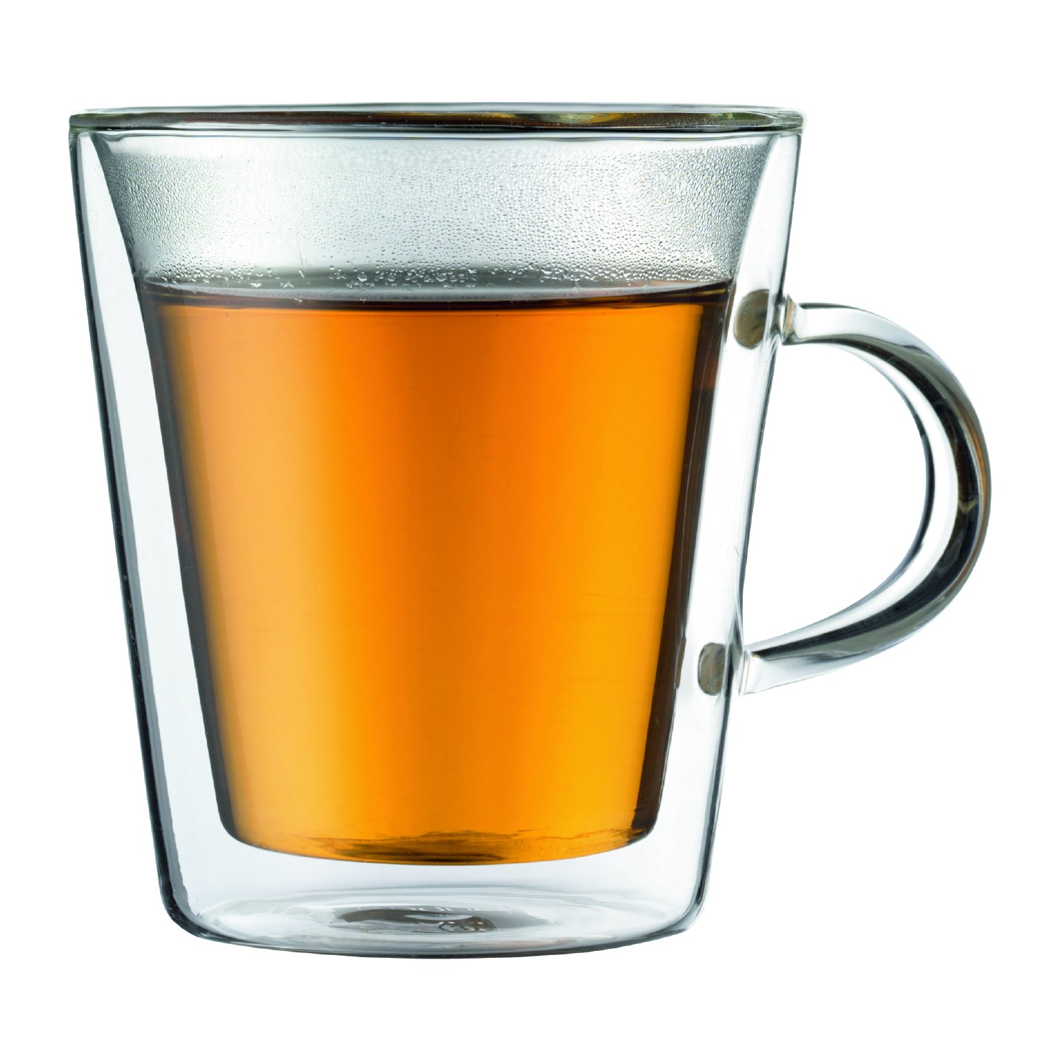 BODUM 10325-10 Double Wall Glass Mug Set of 2 (6.8 fl oz/200ml) - Heat Resistant, Microwave, Oven, Dishwasher & Freezer Safe - Perfect for Coffee, Tea & Hot Beverages at Home, Office or Travel
