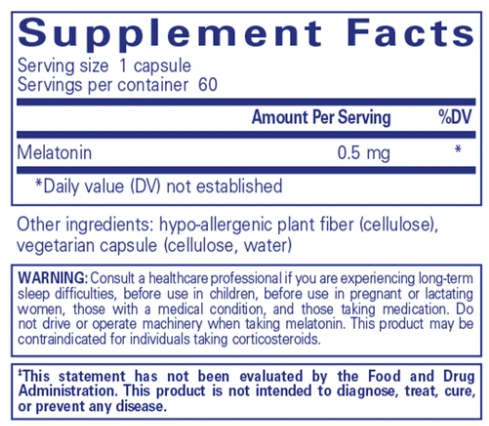 Natural Melatonin 0.5mg Sleep Aid Supplement - Supports Relaxation & Better Sleep for Adults - Perfect for Jet Lag, Shift Work & Insomnia Relief