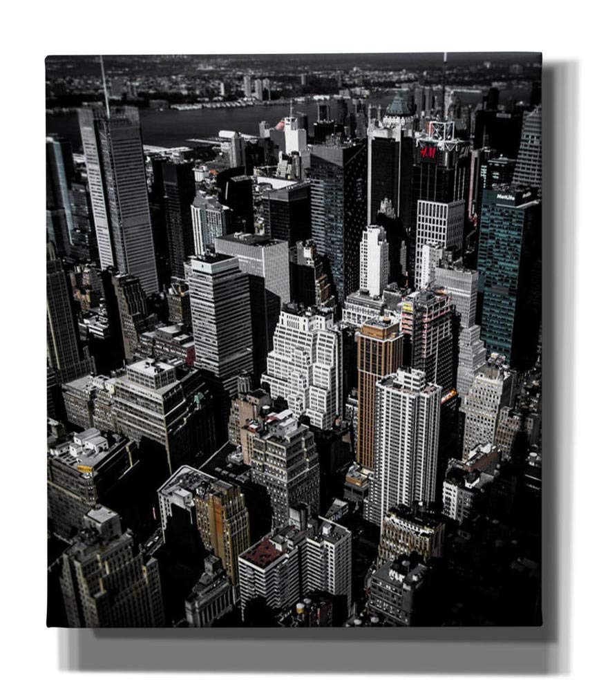 Nicklas Gustafsson 'Boxes of Manhattan' Canvas Wall Art - 26x34 Inches Modern Abstract Painting for Living Room, Bedroom & Office Decor