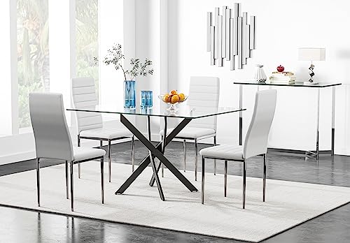 Black Table With White Chair