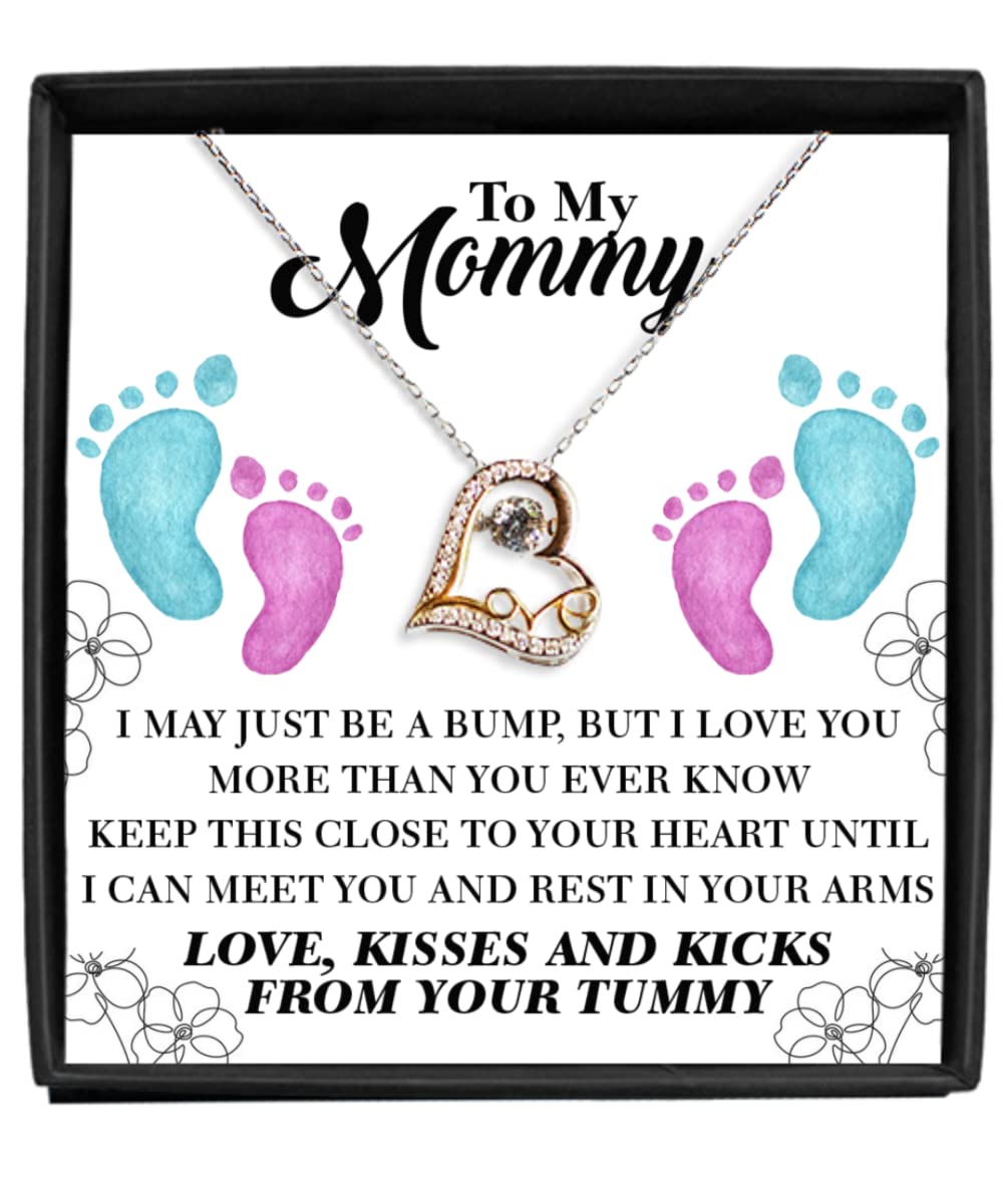 First Time Mom Necklace - Personalized Pregnancy Gift for Expecting Mothers with Message Card | Thoughtful Present for Baby Shower, Mother's Day & New Mom Celebration