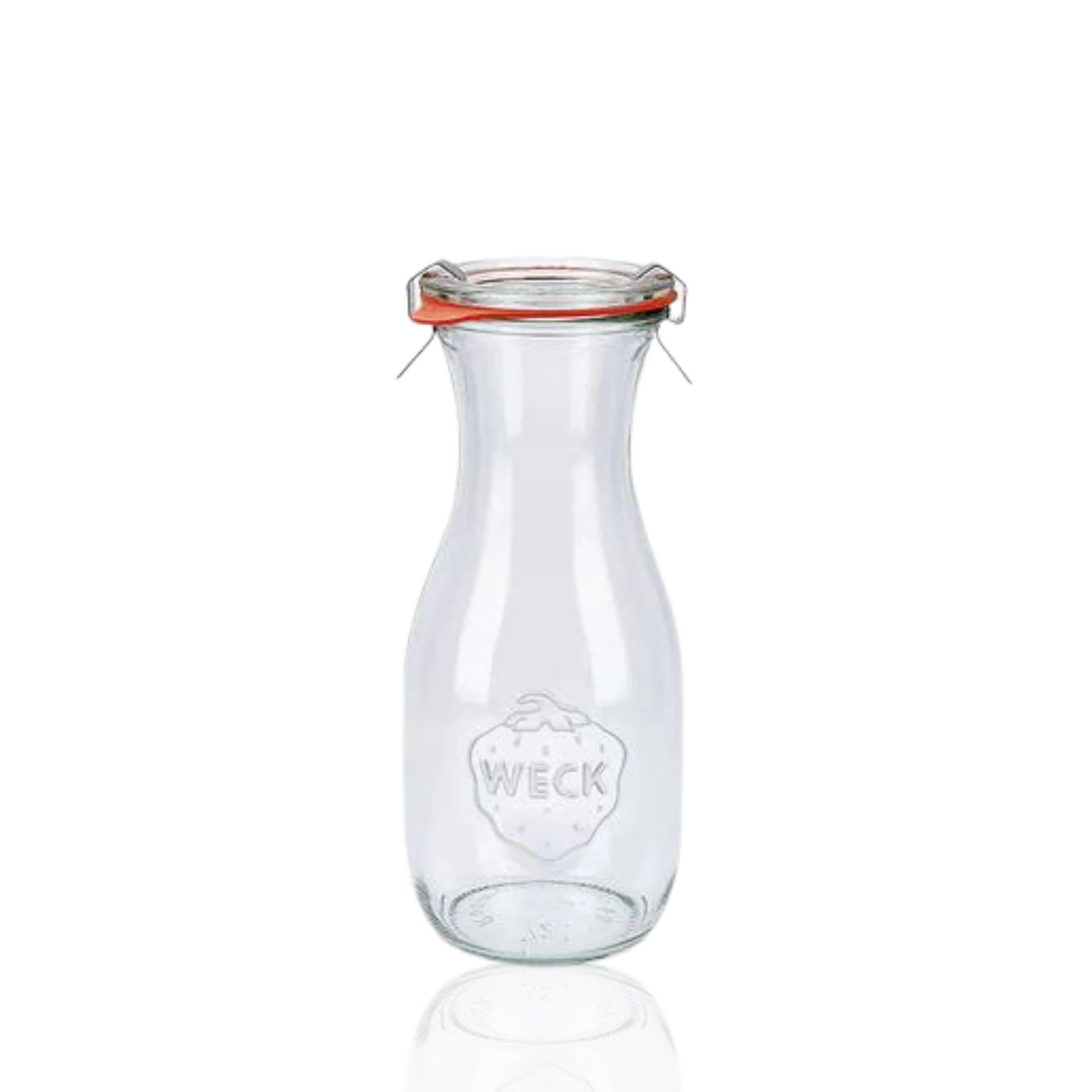 Weck 764 Juice Jar with Lid - 500ml (17.9 Oz) Glass Mason Jar for Juicing, Canning, Storage | Perfect for Homemade Juices, Jams, Pickles & Kitchen Organization