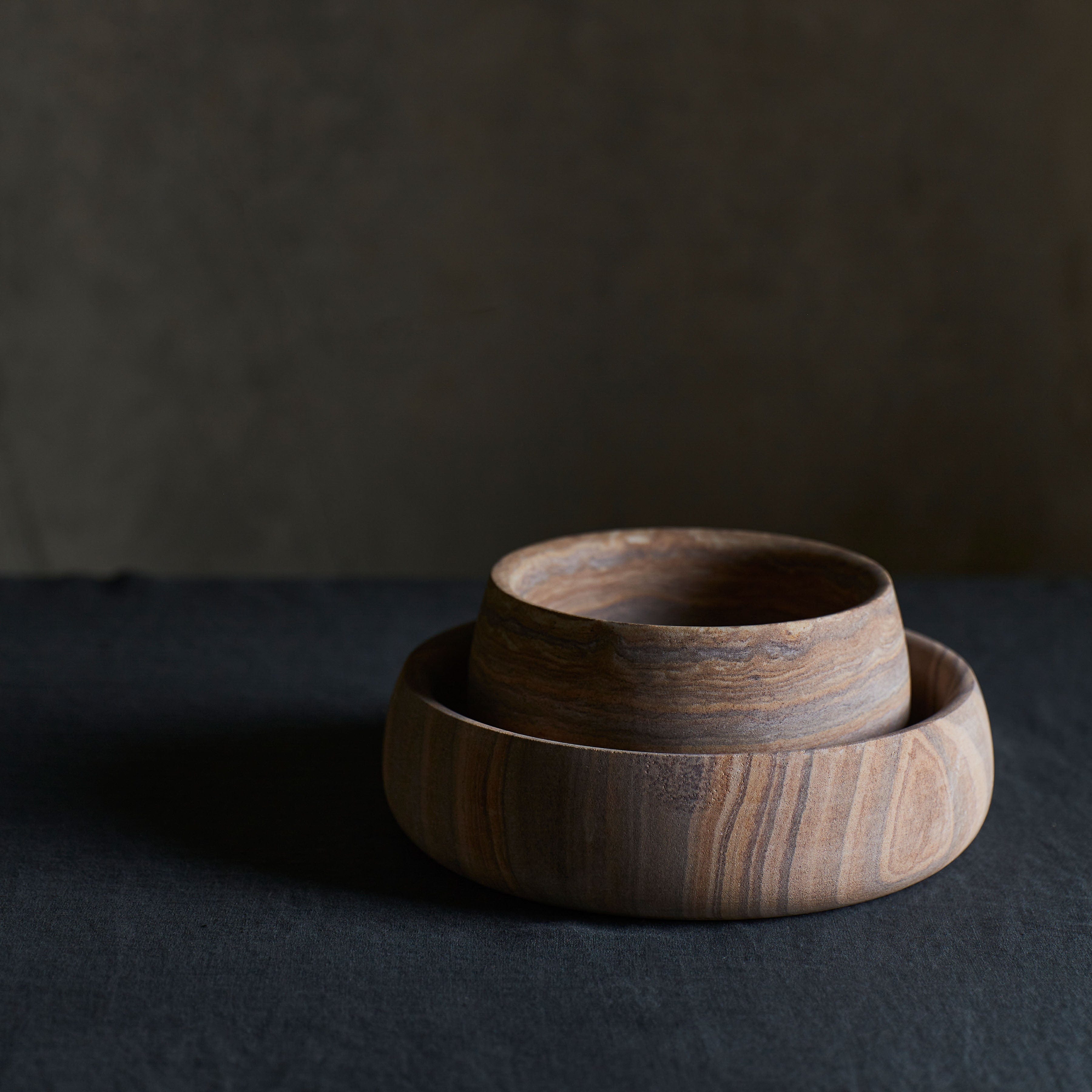 Eshana Sandstone Bowl - Handcrafted Natural Stone Bowl for Home Decor, Kitchen & Dining | Perfect for Serving, Display, and Meditation Spaces