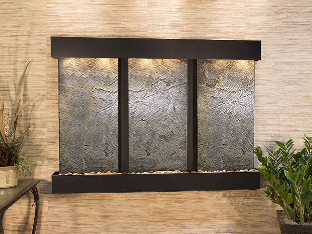 Adagio Olympus Falls Square Blackened Copper Green Featherstone OFS1512 - Elegant Decorative Stone for Home & Garden Landscaping