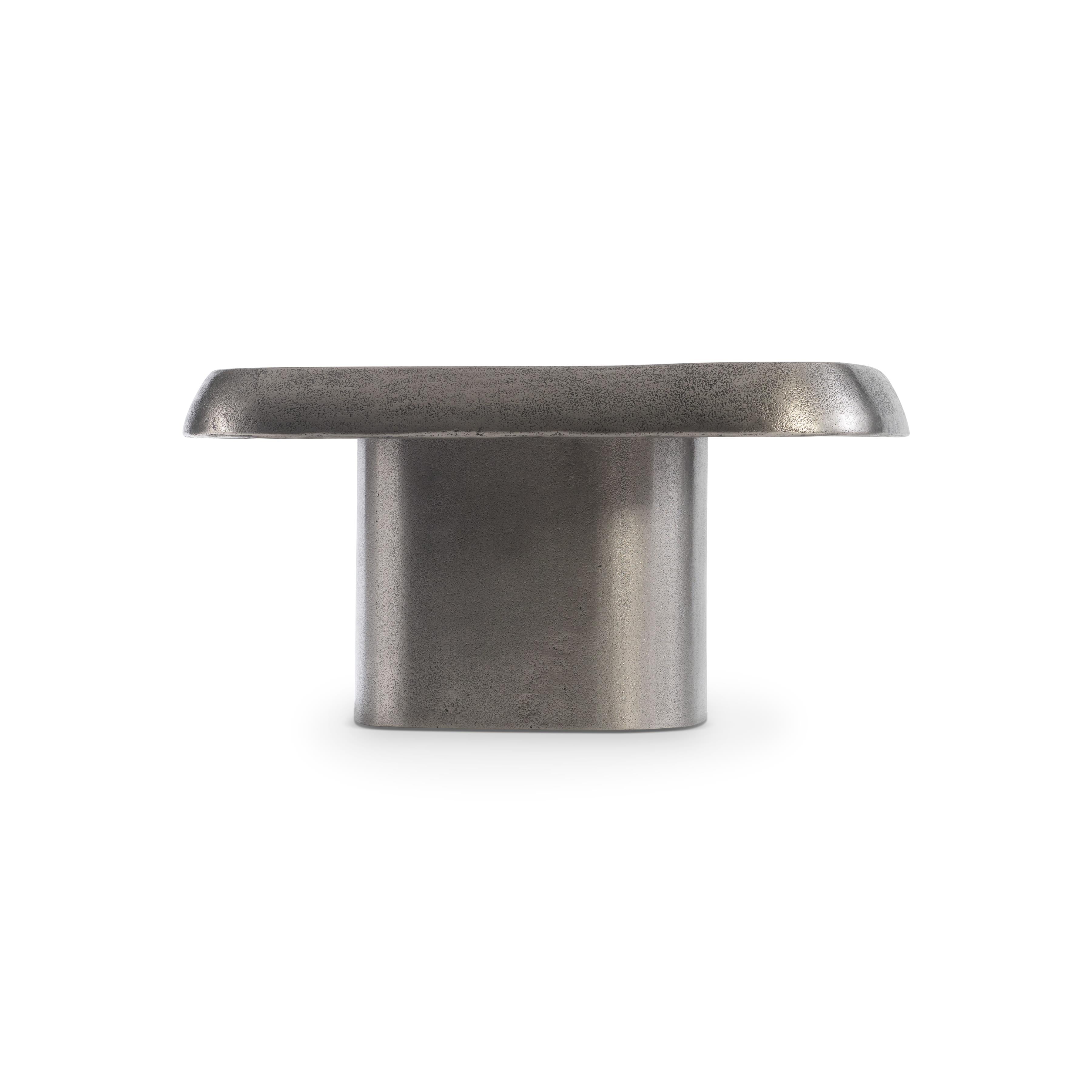 Alan Bronze Cocktail Table - Modern Round Side Table for Living Room, Patio, or Lounge Decor