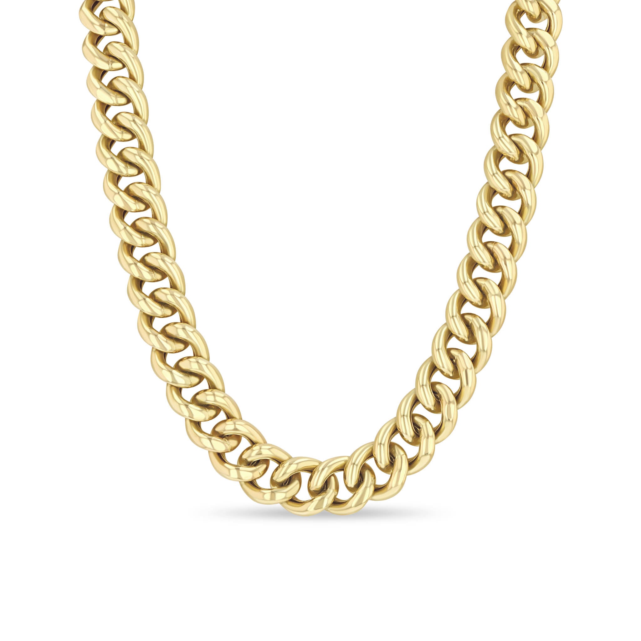 14K Gold XXL Thick Link Curb Chain Necklace for Women - Chunky Hip Hop Jewelry - Perfect for Layering, Gifts & Everyday Wear