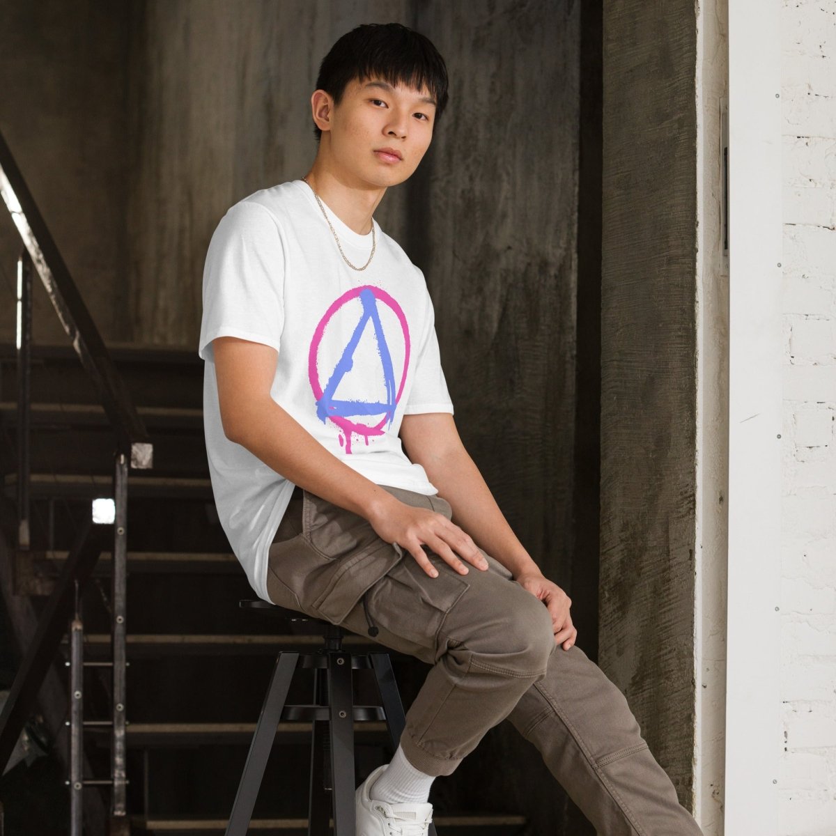 Graffiti Sobriety Symbol Essential Unisex T-Shirt - Stylish & Comfortable Tee for Everyday Wear, Street Fashion & Recovery Support
