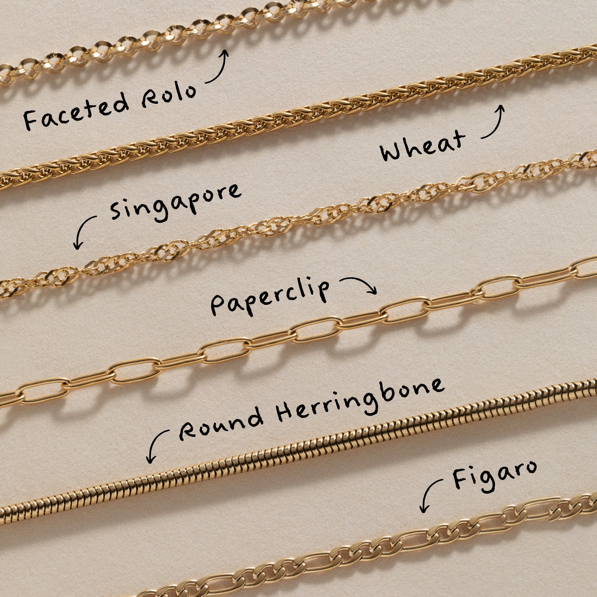 Faceted Rolo Charm & Layering Necklace for Women - Dainty Gold Plated Minimalist Jewelry - Perfect for Layering, Everyday Wear & Gift Giving
