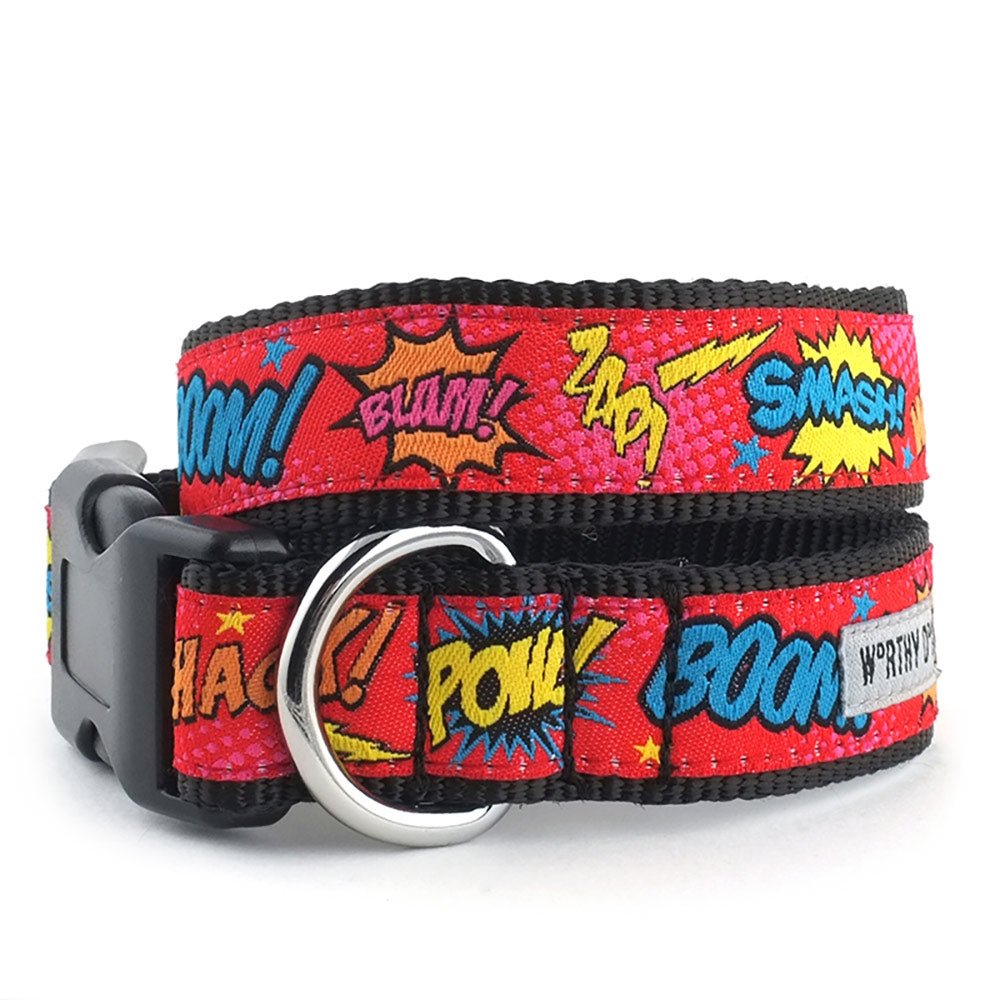 Comic Strip Pattern Dog Collar & Leash Set - Durable and Stylish for Small to Medium Dogs - Perfect for Walks, Training, and Everyday Use