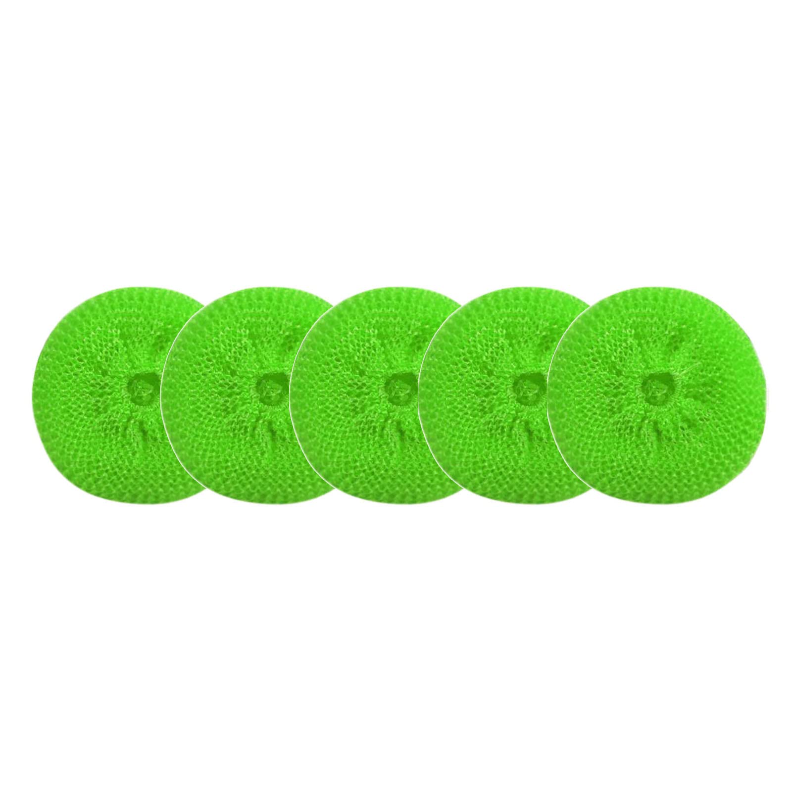 Zrayuler 5-Pack Non-Scratch Knit Cleaning Balls for Pots, Pans & Cookware - Gentle Scrubber for Ceramic, Stainless Steel & Non-Stick Surfaces - Colorful Kitchen Cleaning Accessories (Green) - Perfect for Daily Dishwashing & Tough Stain Removal