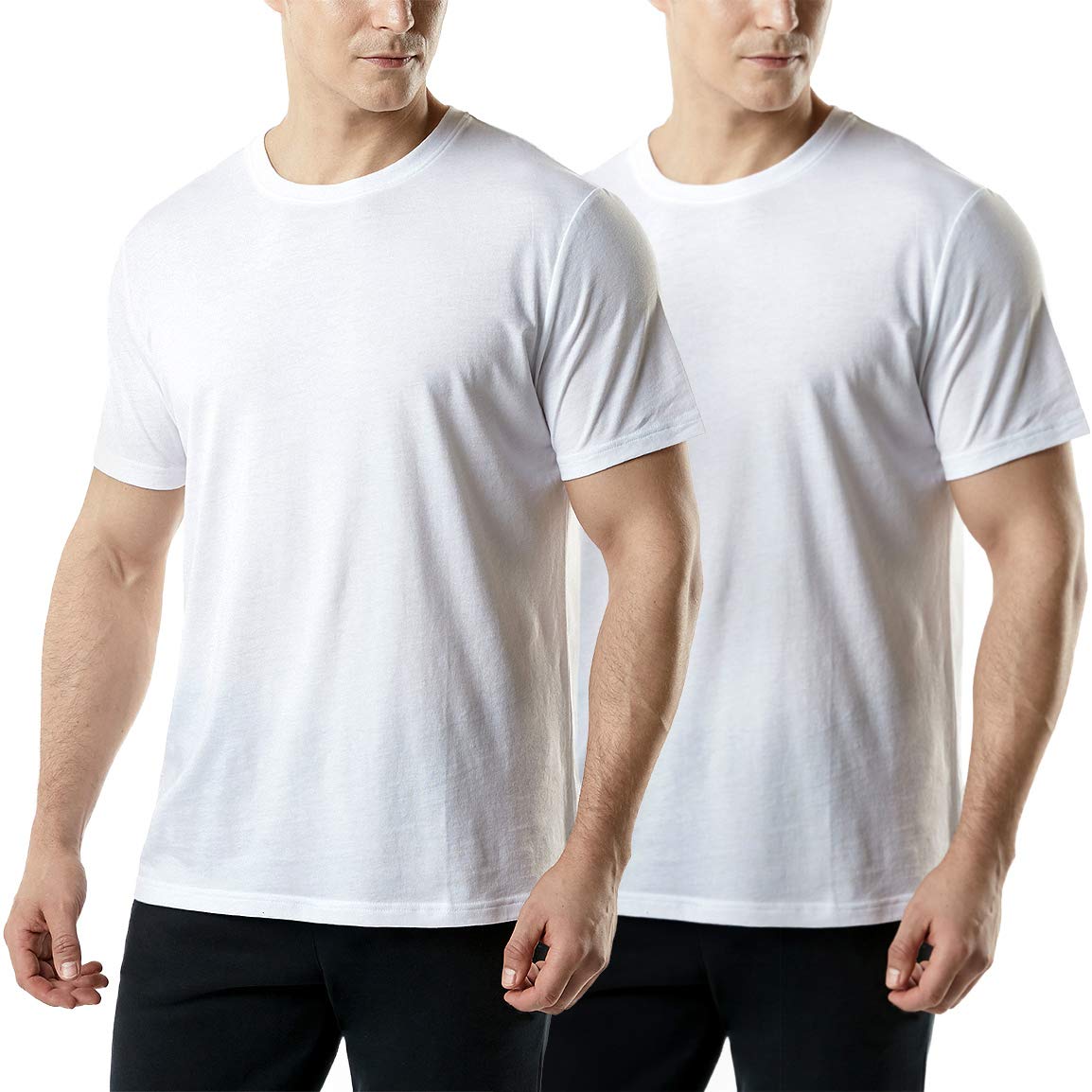 TSLA Men's Running Shirts - Breathable Cotton Athletic Gym T-Shirts, Quick Dry Workout Short Sleeve Tee for Jogging, Training & Fitness Activities