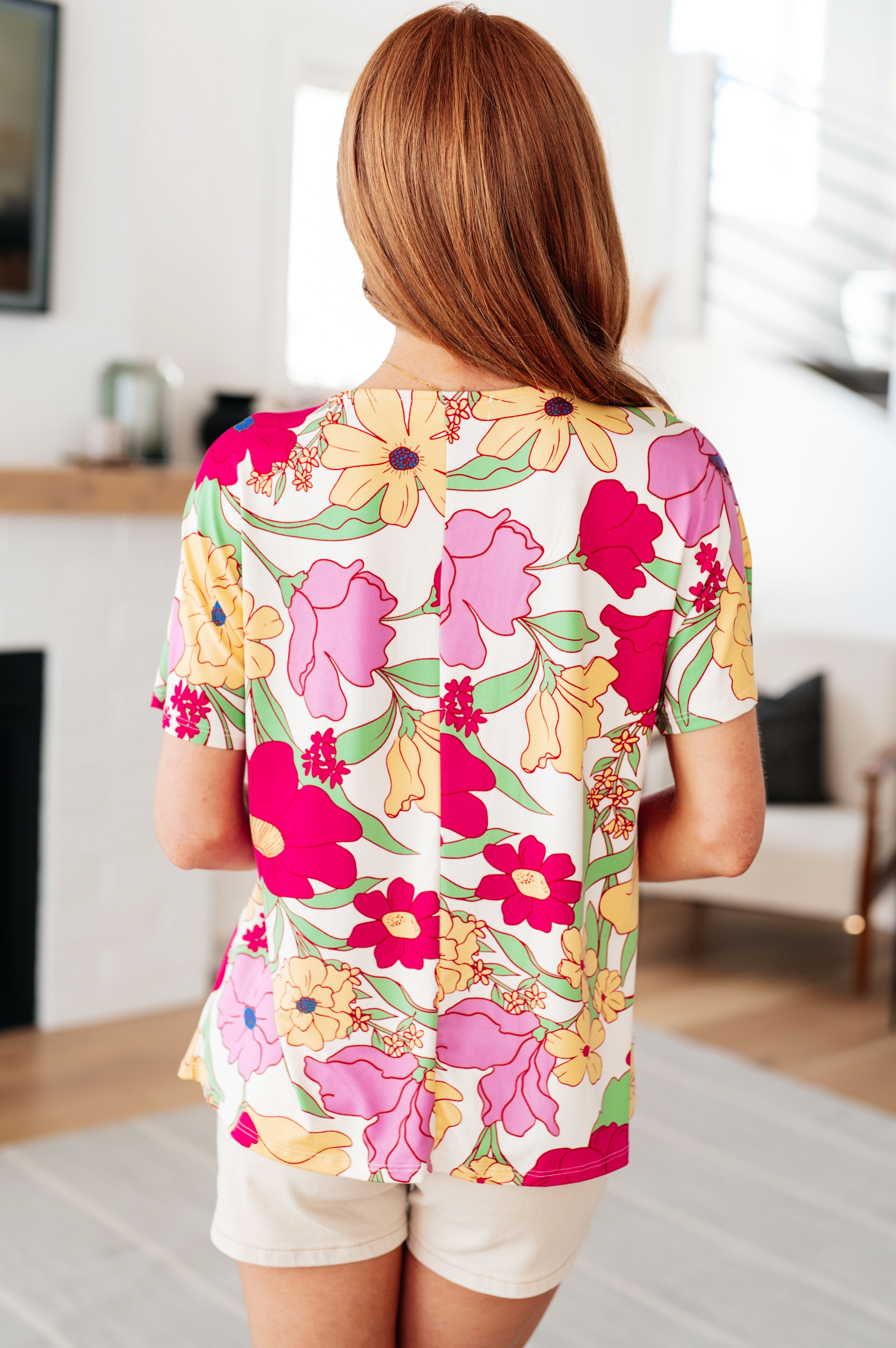 Do It Anyways Floral Print Women's Blouse - Elegant Flowy Top for Casual Wear, Office Outfits & Summer Dresses