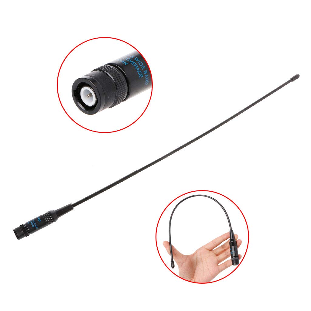 RH-771 Dual Band VHF/UHF BNC Antenna for Baofeng UV-5R Walkie Talkie - Enhanced Signal & Clear Communication for Outdoor Adventures, Hiking, and Emergency Preparedness